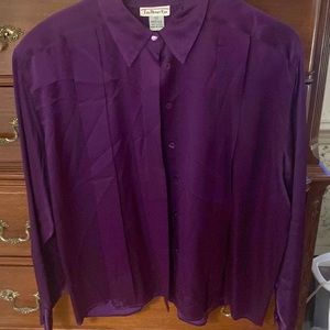 Talbot’s Purple 100 percent silk blouse. Size 14. Excellent condition.